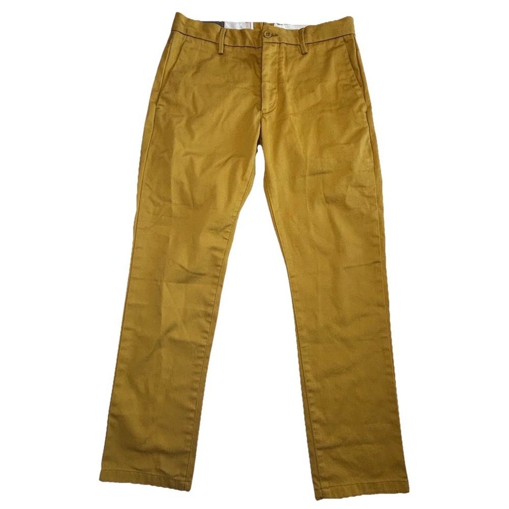 Levi's Men's Mustard Twill Chino‎ Pants W32 L30 Slim Straight